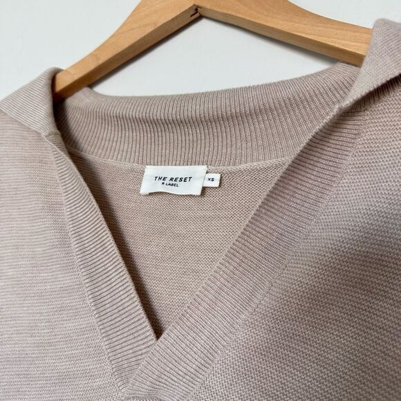 The Reset R Label Wool Split Neck Half Sleeve Sweater Size XS - Picture 6 of 9